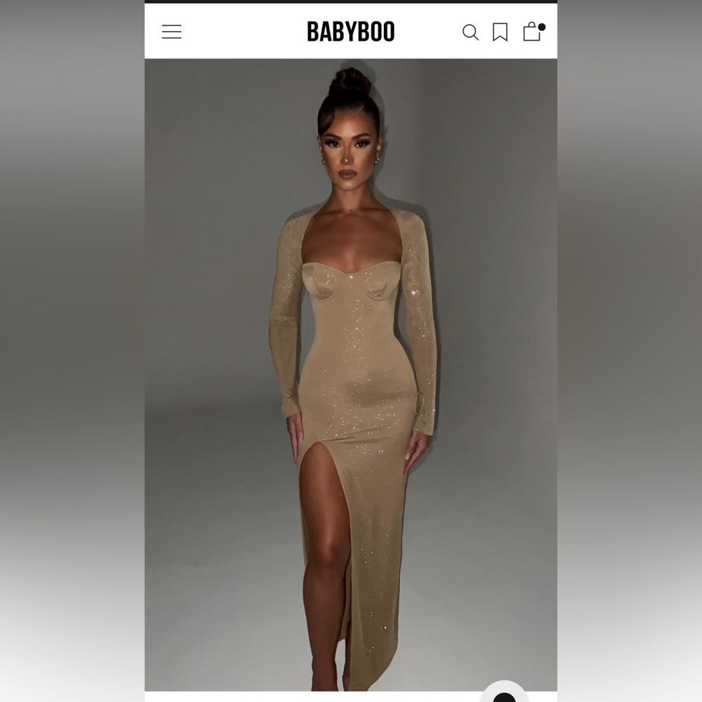 Babyboo Tan Maxi Dress